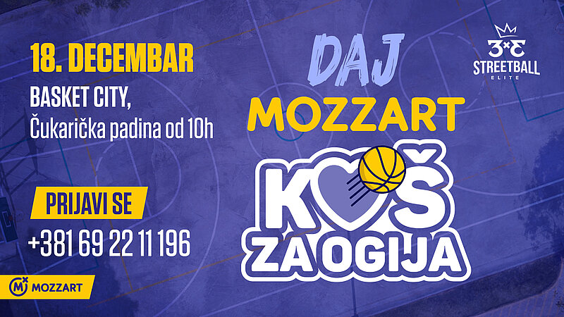Mozzart organizuje veliki humanitarni basket turnir za lečenje Ognjena Kapate