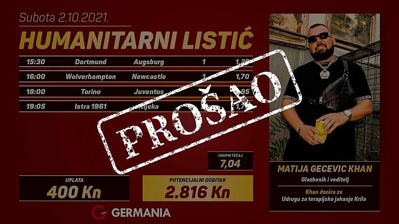 Prošao Humanitarni listić: Khan zaradio za udrugu Krila!